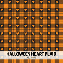Halloween Heart Plaid