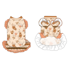 Kiss & Tell - Apricot Kiss - La Petite Shimmy Dress With Double Skirt