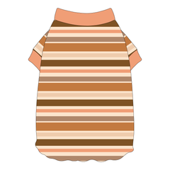 Kiss & Tell - Apricot Kiss Stripe - Flutter Waist Tee