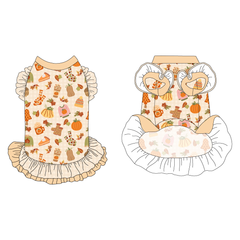 Autumn Vibes Only - Autumn Vibes Only - La Petite Shimmy Dress With Double Skirt