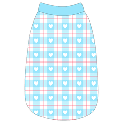 Valentine Plaids - Blue Heart Plaid - The Basic Tank