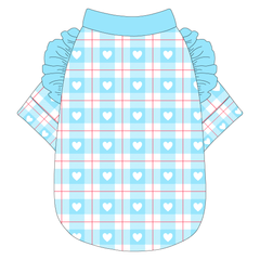 Valentine Plaids - Blue Heart Plaid - The Sylvie Tee