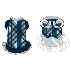 The Graphic Edit - Blue Note - La Petite Shimmy Dress With Double Skirt