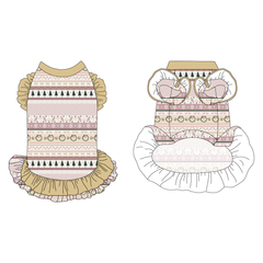 Stitched In Snow - Blush Noel - La Petite Shimmy Dress With Double Skirt