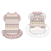 Stitched In Snow - Blush Noel - La Petite Shimmy Dress With Double Skirt