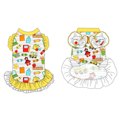Bright Beginnings - La Petite Shimmy Dress With Double Skirt