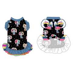 Bright Fright - La Petite Shimmy Dress With Double Skirt