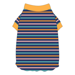 Scoops Of Sunshine - Cabana Stripe - Flutter Waist Tee