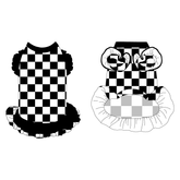 Check, Please! - La Petite Shimmy Dress With Double Skirt