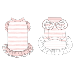 Cherry On Top - La Petite Shimmy Dress With Double Skirt