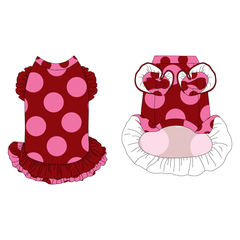 The Graphic Edit - Cherry Pop - La Petite Shimmy Dress With Double Skirt