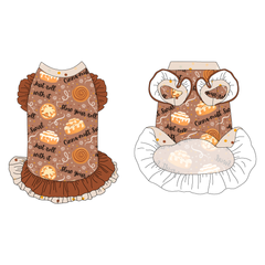 Cinna-Mutt Swirl - La Petite Shimmy Dress With Double Skirt