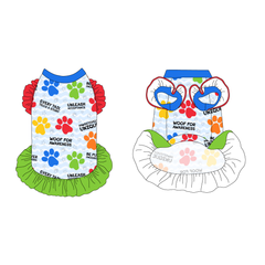 Woof For Autism Awareness - La Petite Shimmy Dress