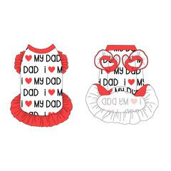 I Love My Pawrents - I Love My Dad / I Love My Mom - La Petite Shimmy Dress