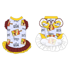 Yappy Hour - Char-cute-rie - La Petite Shimmy Dress With Double Skirt