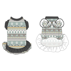 Stitched In Snow - Frosty Morning - La Petite Shimmy Dress With Double Skirt