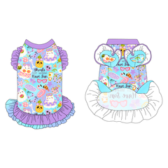 Ghouls Just Wanna Have Sun - La Petite Shimmy Dress With Double Skirt