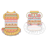 Stitched In Snow - Gingerbread Lane - La Petite Shimmy Dress With Double Skirt