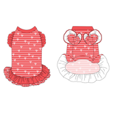 Stuck On You - Heart Strings - La Petite Shimmy Dress With Double Skirt