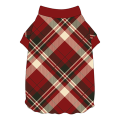 Hearthside Holiday - Hearthside Plaid - Flutter Waist Tee