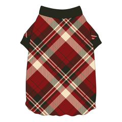 Hearthside Holiday - Hearthside Plaid - Flutter Waist Tee