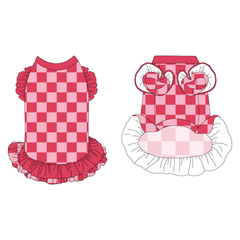 Check, Please! - La Petite Shimmy Dress With Double Skirt