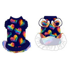Love In Color - Love In Color - La Petite Shimmy Dress With Double Skirt