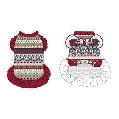 Stitched In Snow - Mistletoe Cabin - La Petite Shimmy Dress