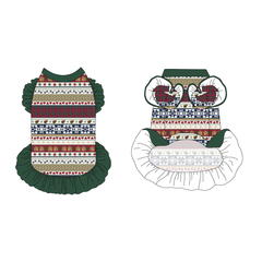 Stitched In Snow - Mistletoe Cabin - La Petite Shimmy Dress
