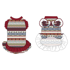 Stitched In Snow - Mistletoe Cabin - La Petite Shimmy Dress With Double Skirt