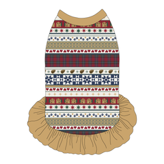 Stitched In Snow - Mistletoe Cabin - The Tank With Skirt