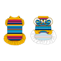 La Vida Flora - Paseo Stripe - La Petite Shimmy Dress