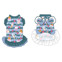 Poolside Pops - Poolside Pops - La Petite Shimmy Dress With Double Skirt