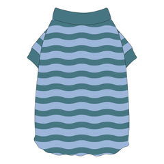 Poolside Pops - Poolside Waves - Flutter Waist Tee