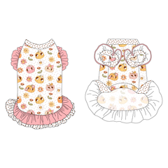 Pumpkins And Petals - La Petite Shimmy Dress With Double Skirt