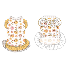 Pumpkins And Petals - La Petite Shimmy Dress With Double Skirt