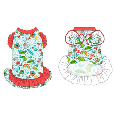 Rainy Day Delight - La Petite Shimmy Dress With Double Skirt