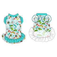 Rainy Day Delight - La Petite Shimmy Dress With Double Skirt