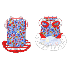 Red, White & BBQ - Red, White & BBQ - La Petite Shimmy Dress With Double Skirt