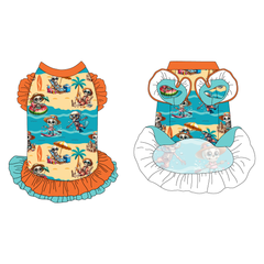 Sand Between My Bones - La Petite Shimmy Dress With Double Skirt
