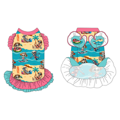 Sand Between My Bones - La Petite Shimmy Dress With Double Skirt