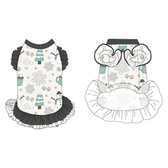 Snow Much Fun - La Petite Shimmy Dress With Double Skirt