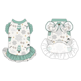 Snow Much Fun - La Petite Shimmy Dress With Double Skirt