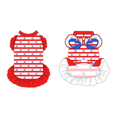 Red, White & BBQ - Stars & Stripes - La Petite Shimmy Dress