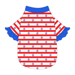 Red, White & BBQ - Stars & Stripes - The Shimmy Edge Tee