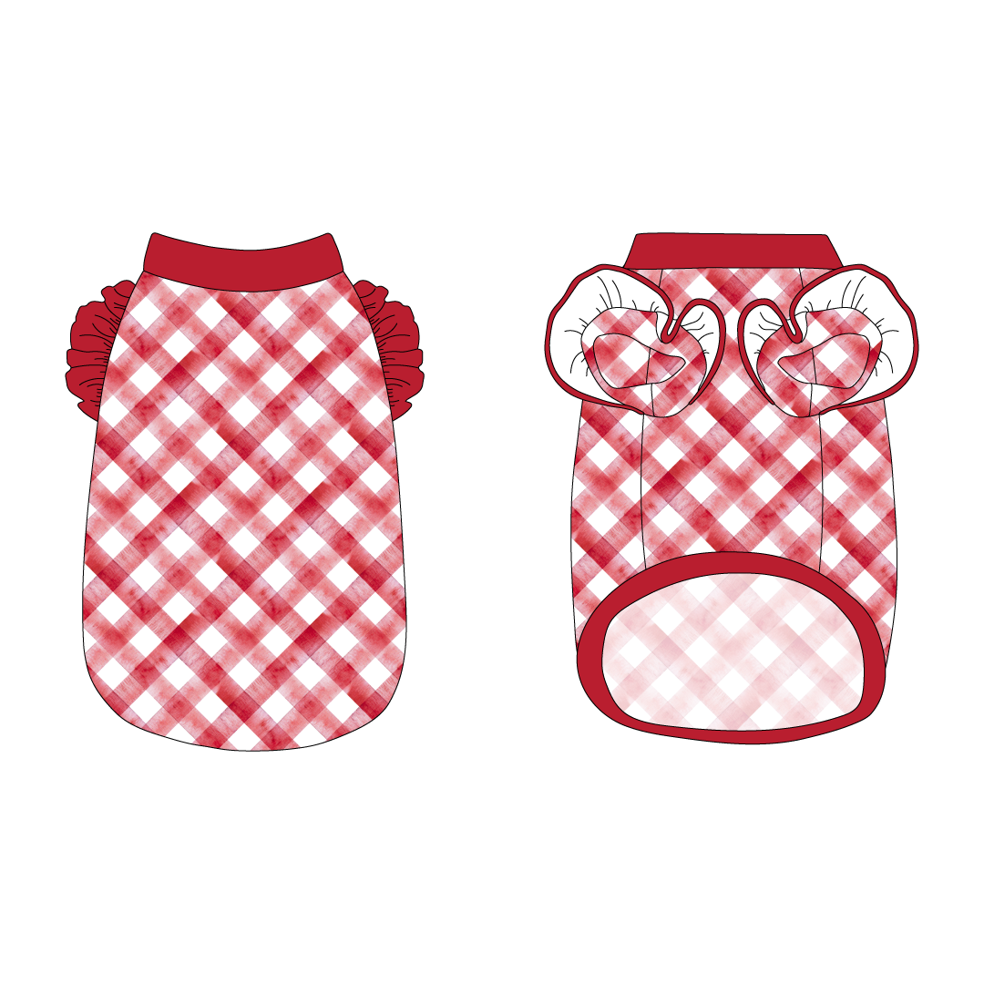 Apple-solutely Adorable - Apple Gingham - La Petite Shimmy Tank