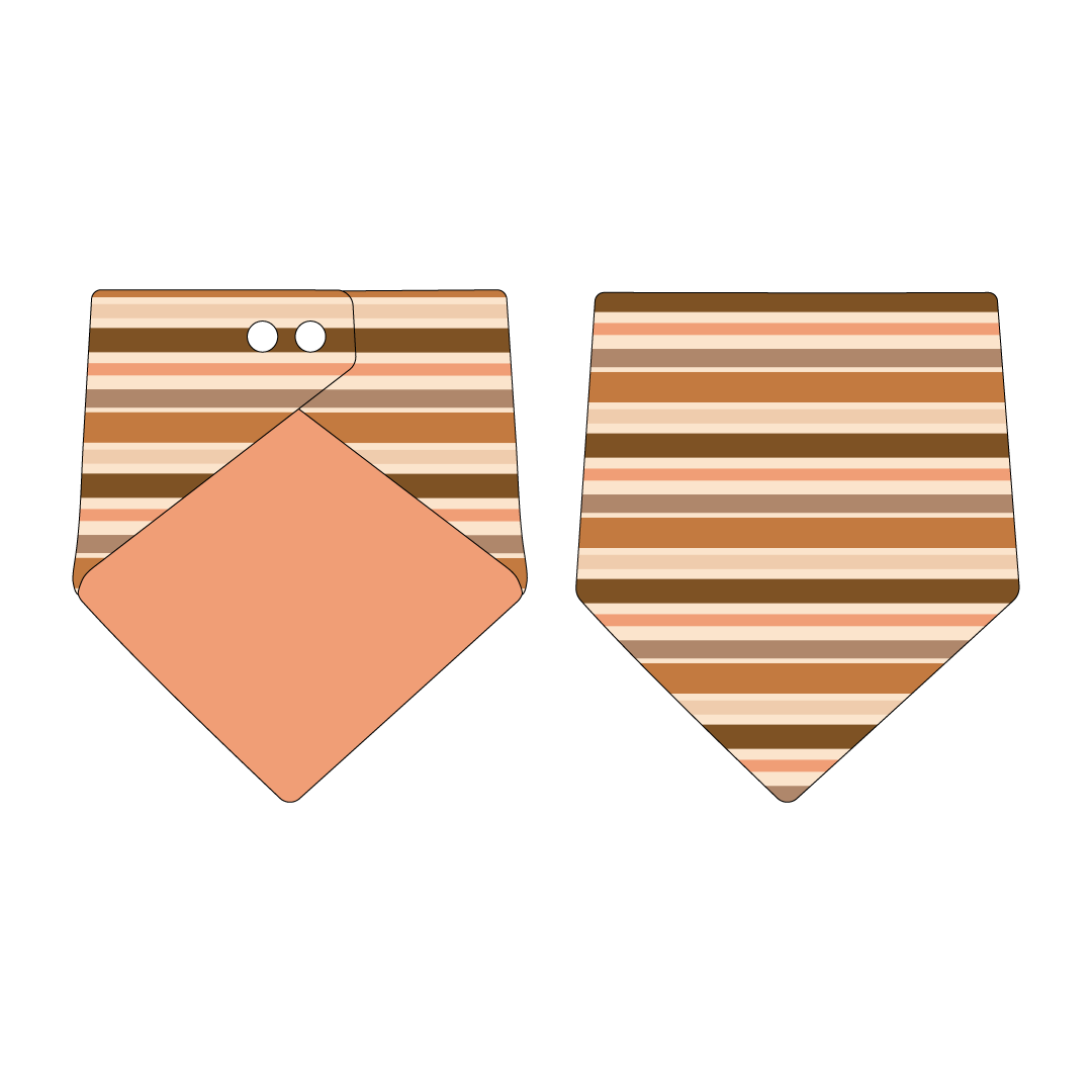 Kiss & Tell - Apricot Kiss Stripe - The Bandana