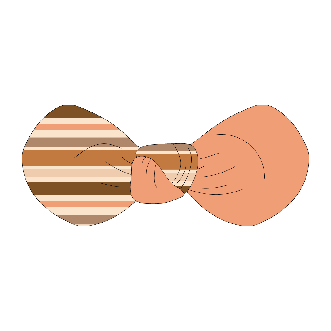 Kiss & Tell - Apricot Kiss Stripe - The Knot Bow