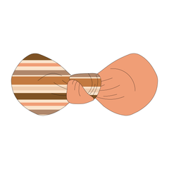 Kiss & Tell - Apricot Kiss Stripe - The Knot Bow
