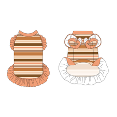 Kiss & Tell - Apricot Kiss Stripe - La Petite Shimmy Dress